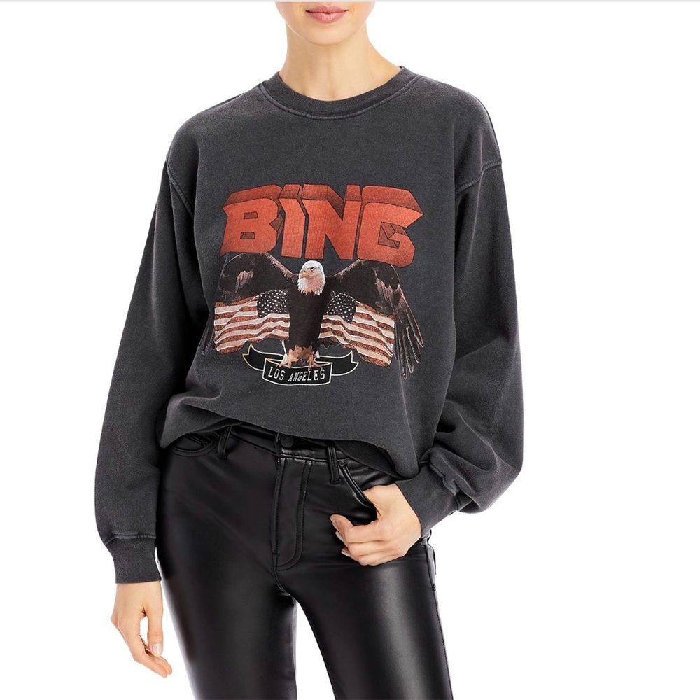 Anine Bing Charcoal Sweatshirt M
